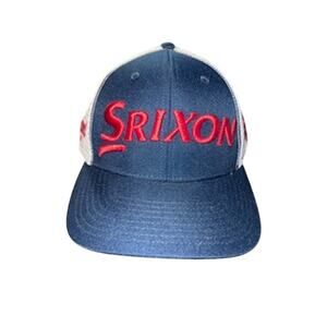 Srixon-Cleveland Golf Adjustable Tour Original Mesh Trucker Hat, Red/White/Blue